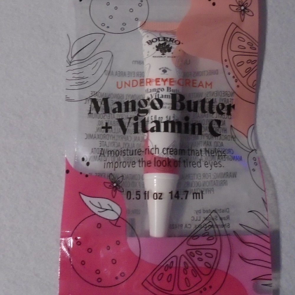 Bolero Beverly Hills Under Eye Cream Mango Butter + Vitamin C 0.5oz